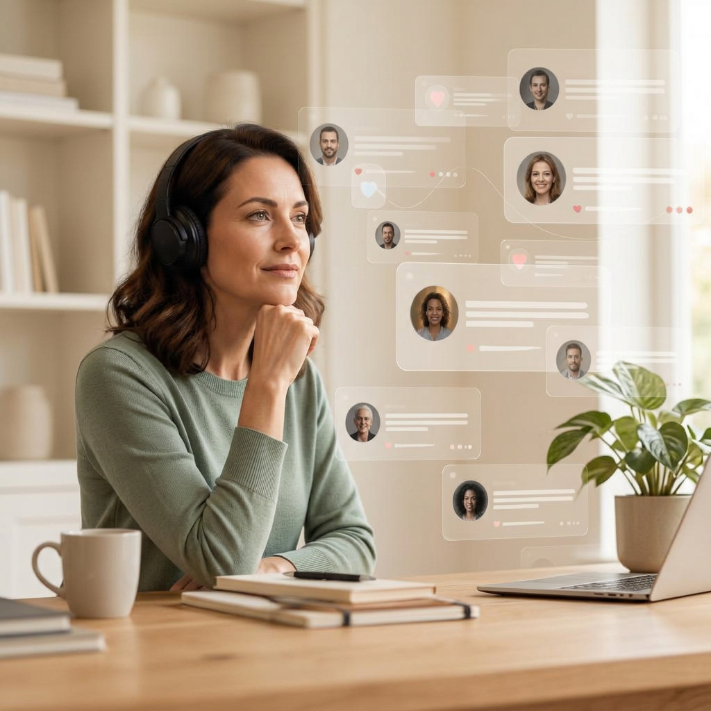 A strategist listening to digital patient and healthcare community conversations